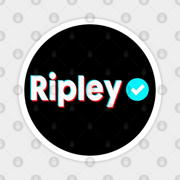 Ripley Name Verify Blue Check Ripley Name Gift Magnet by Aprilgirls